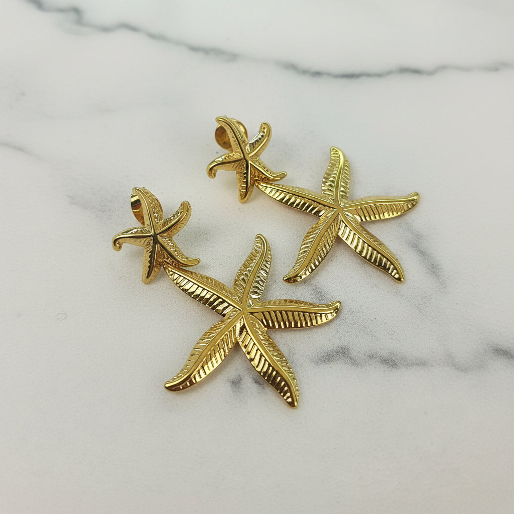 ARETE DOBLE ESTRELLA COLGANTE