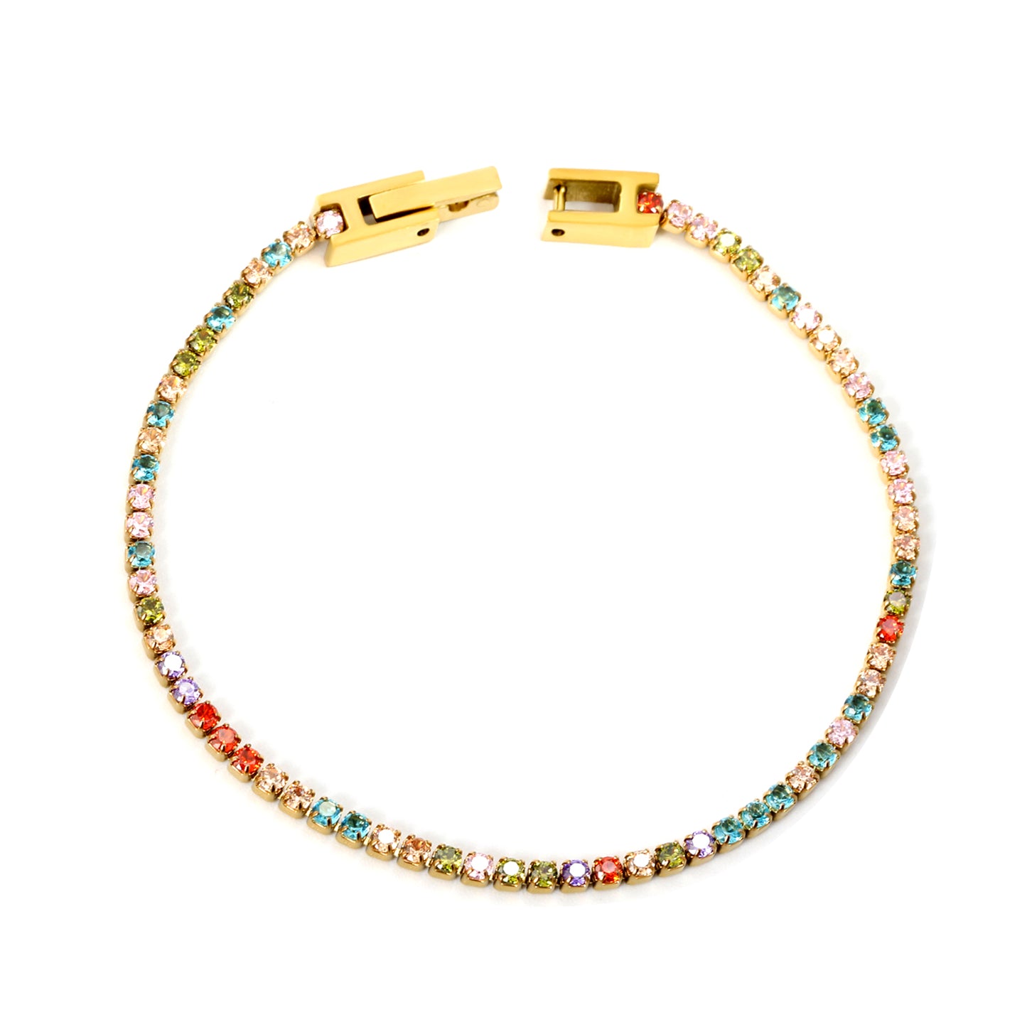 PULSERA MINI ZIRCONIA MULTICOLOR