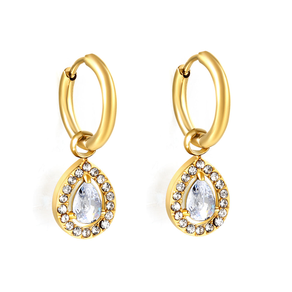 HOOP GOTA ZIRCONIA BLANCA