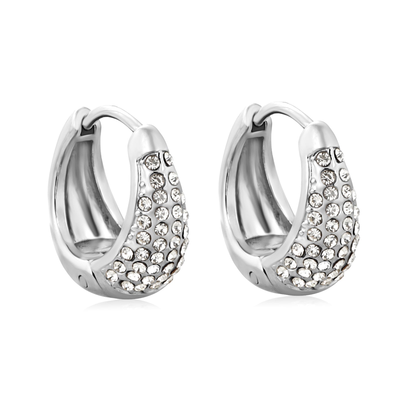 HOOP GOTA ZIRCONIA PLATEADO
