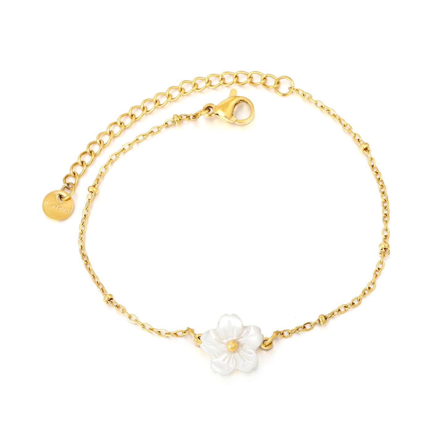 PULSERA FLOR MADRE PERLA