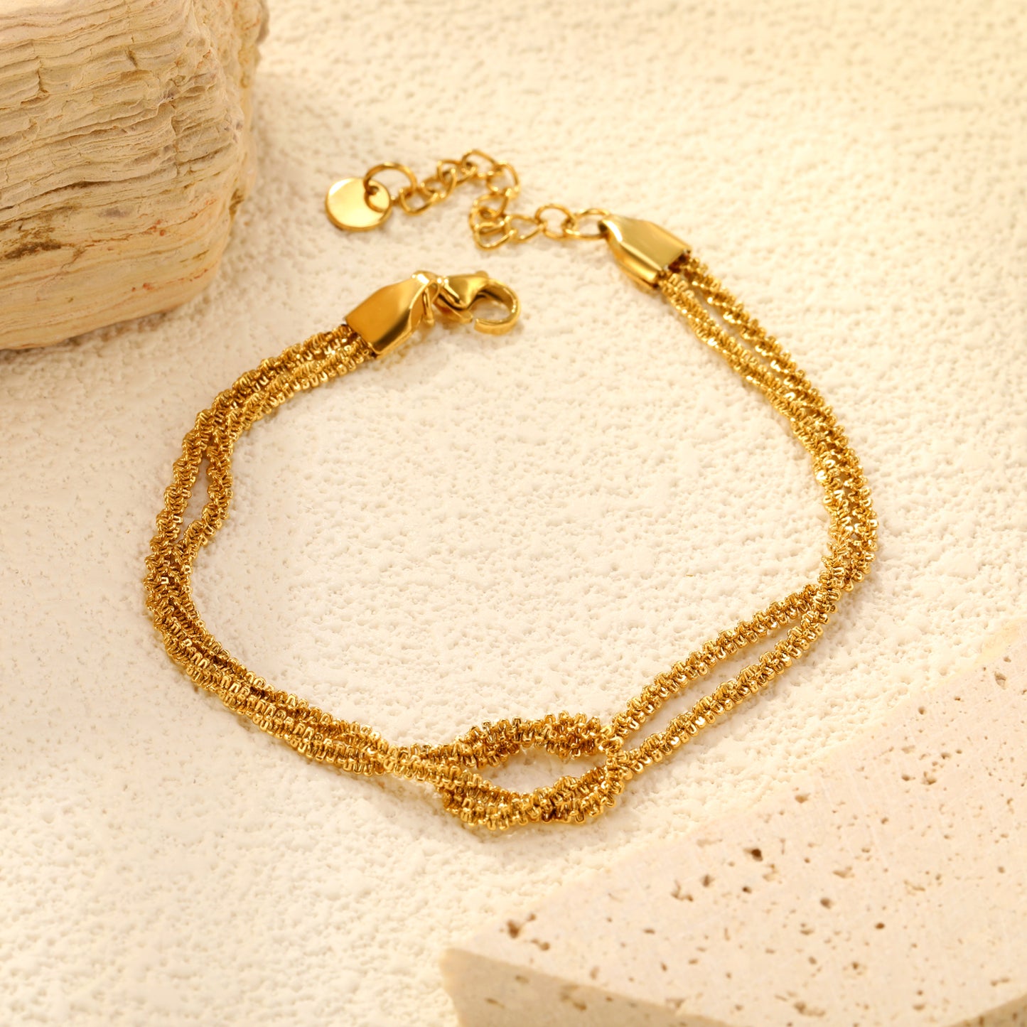 PULSERA NUDO CADENA ESCARCHA