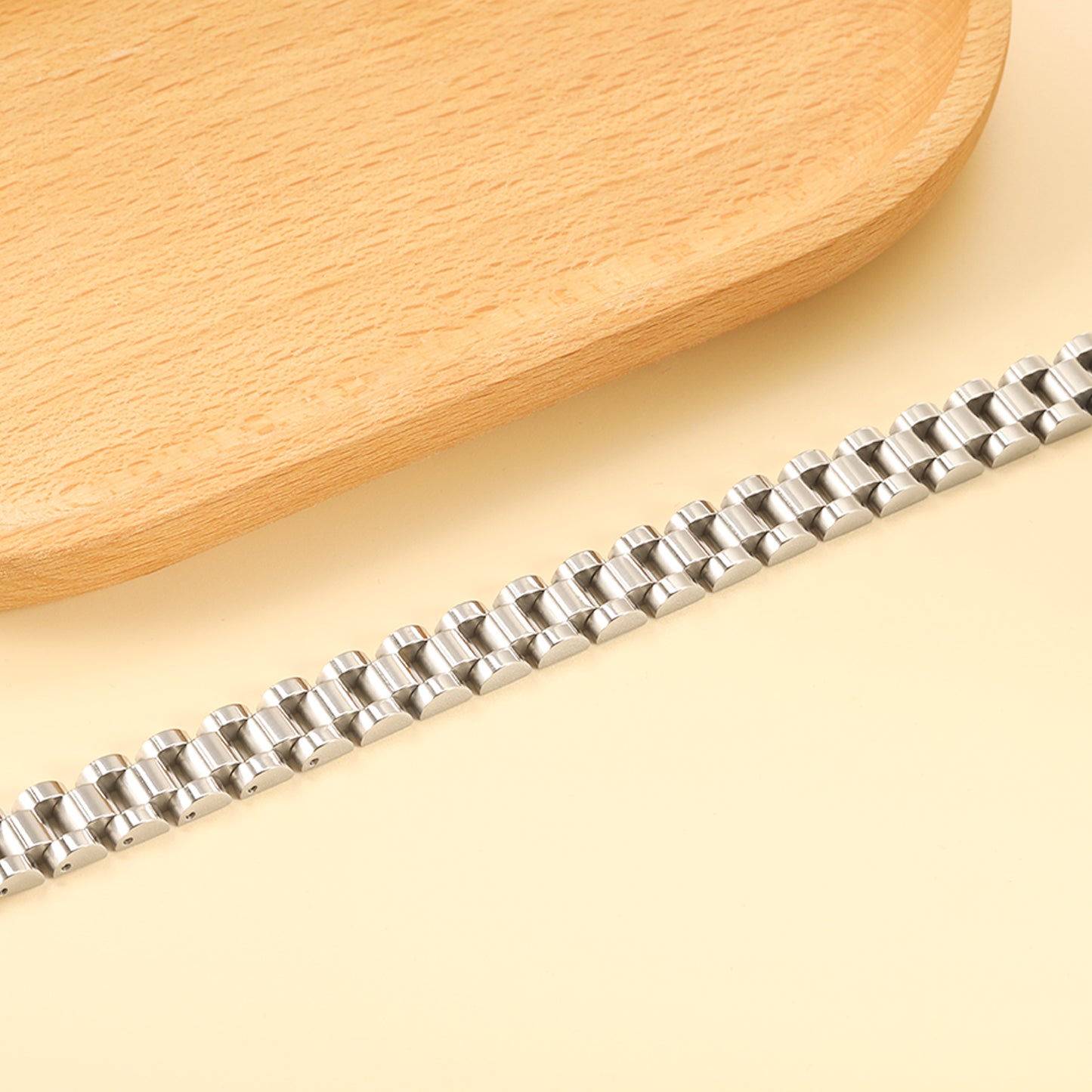 PULSERA TIPO ROLEX PLATEADA