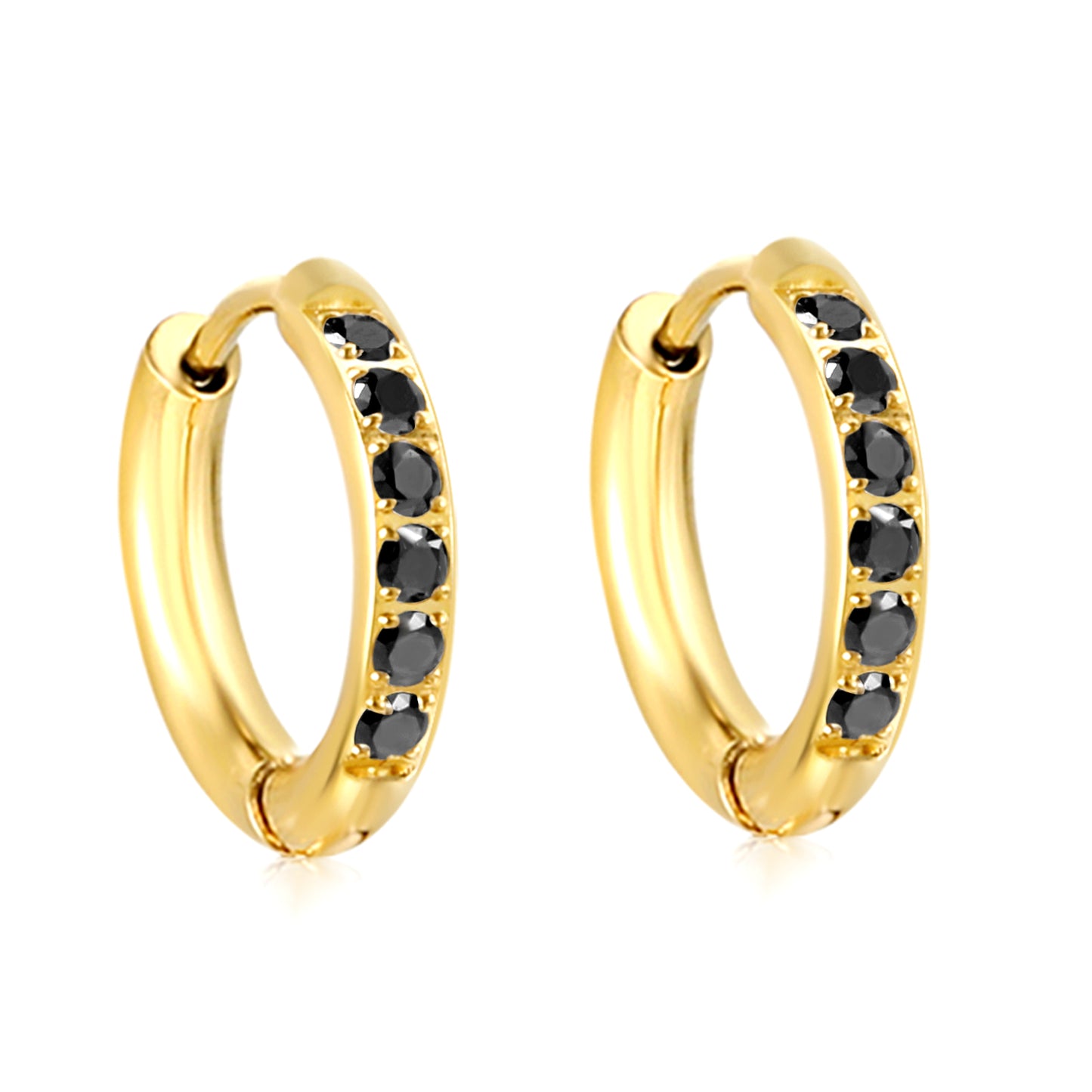 HOOP 12 MM ZIRCONIA NEGRA