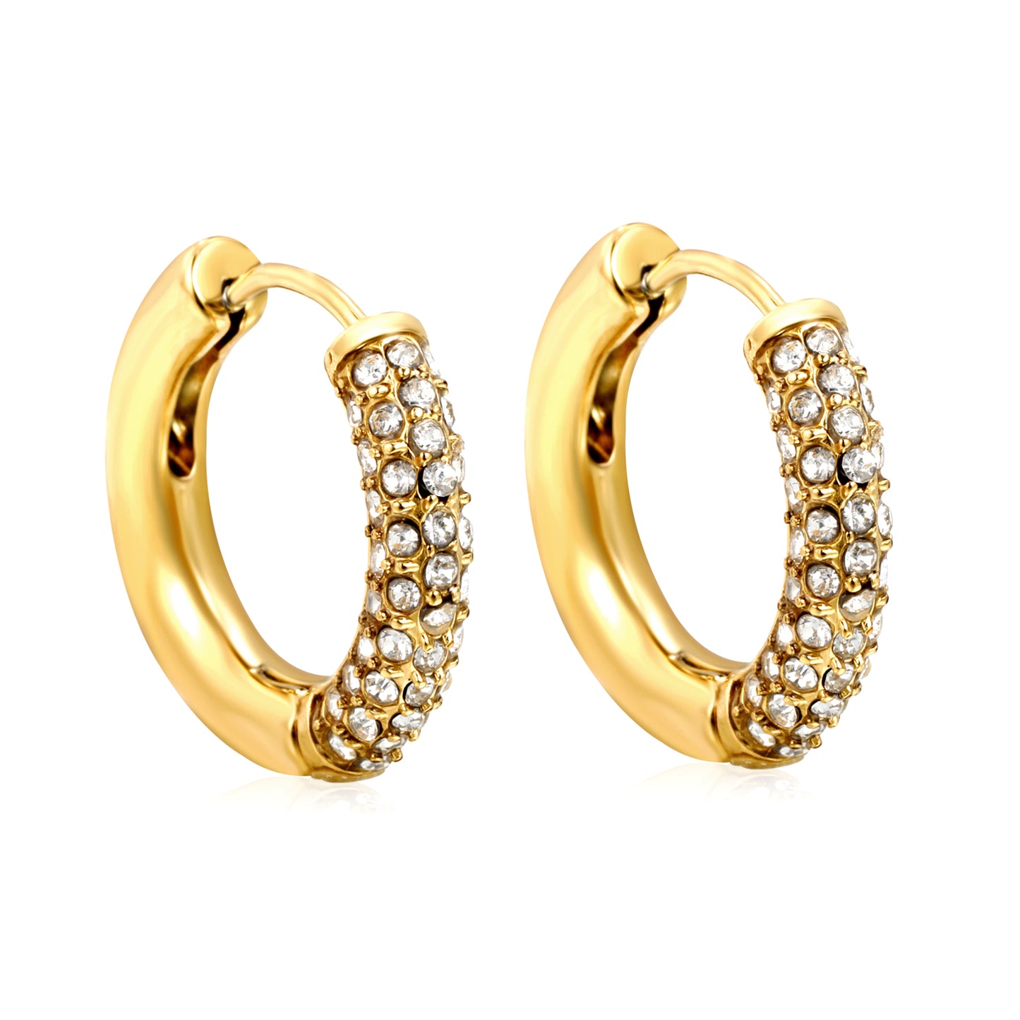 HOOP 21 MM ZIRCONIAS BLANCAS