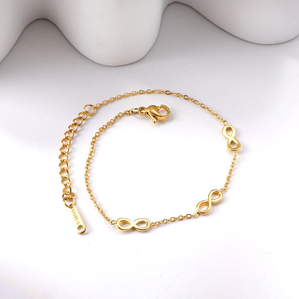 PULSERA 3 INFINITOS DORADA
