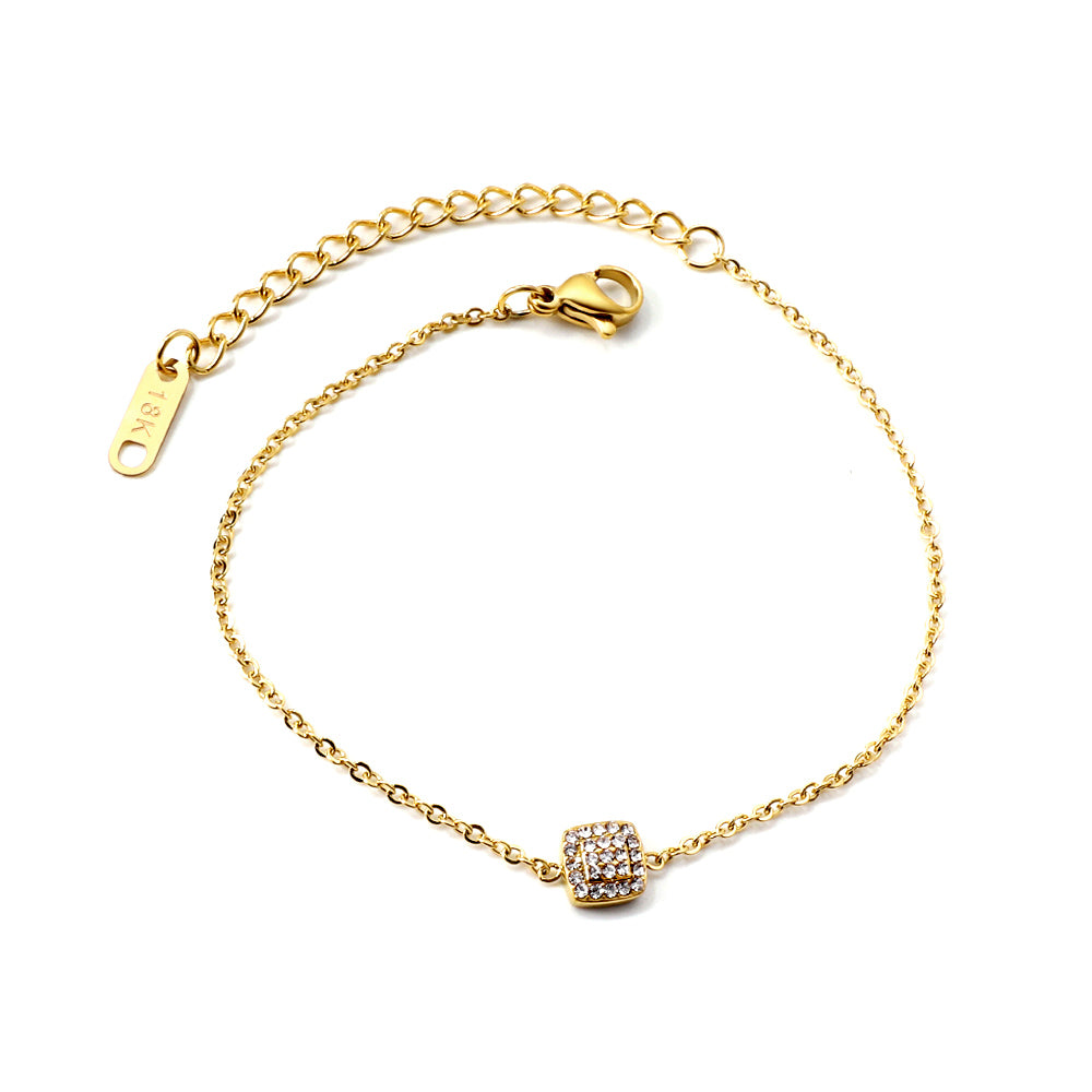 PULSERA FINA CUADRO MINI ZIRCONIAS