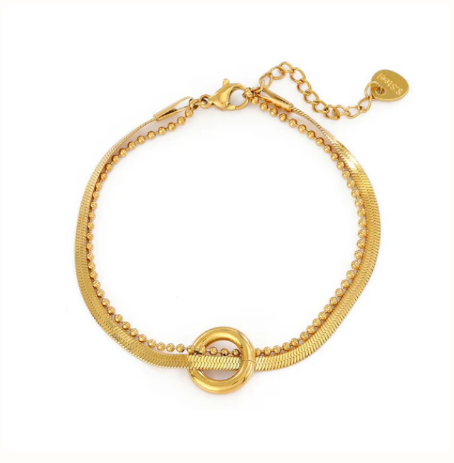 PULSERA PLANCHADA MILITAR CON CHARM