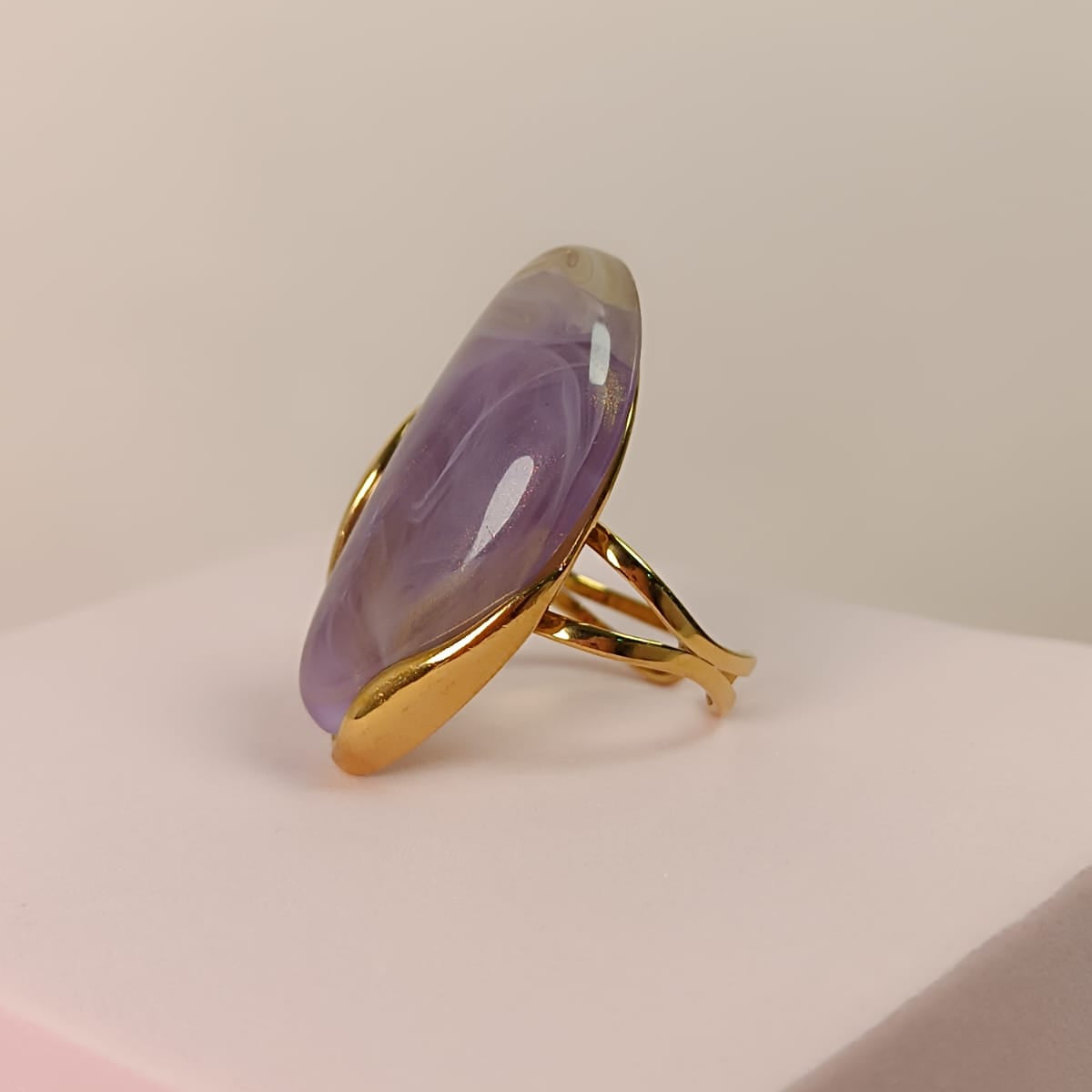 ANILLO RESINA MORADA