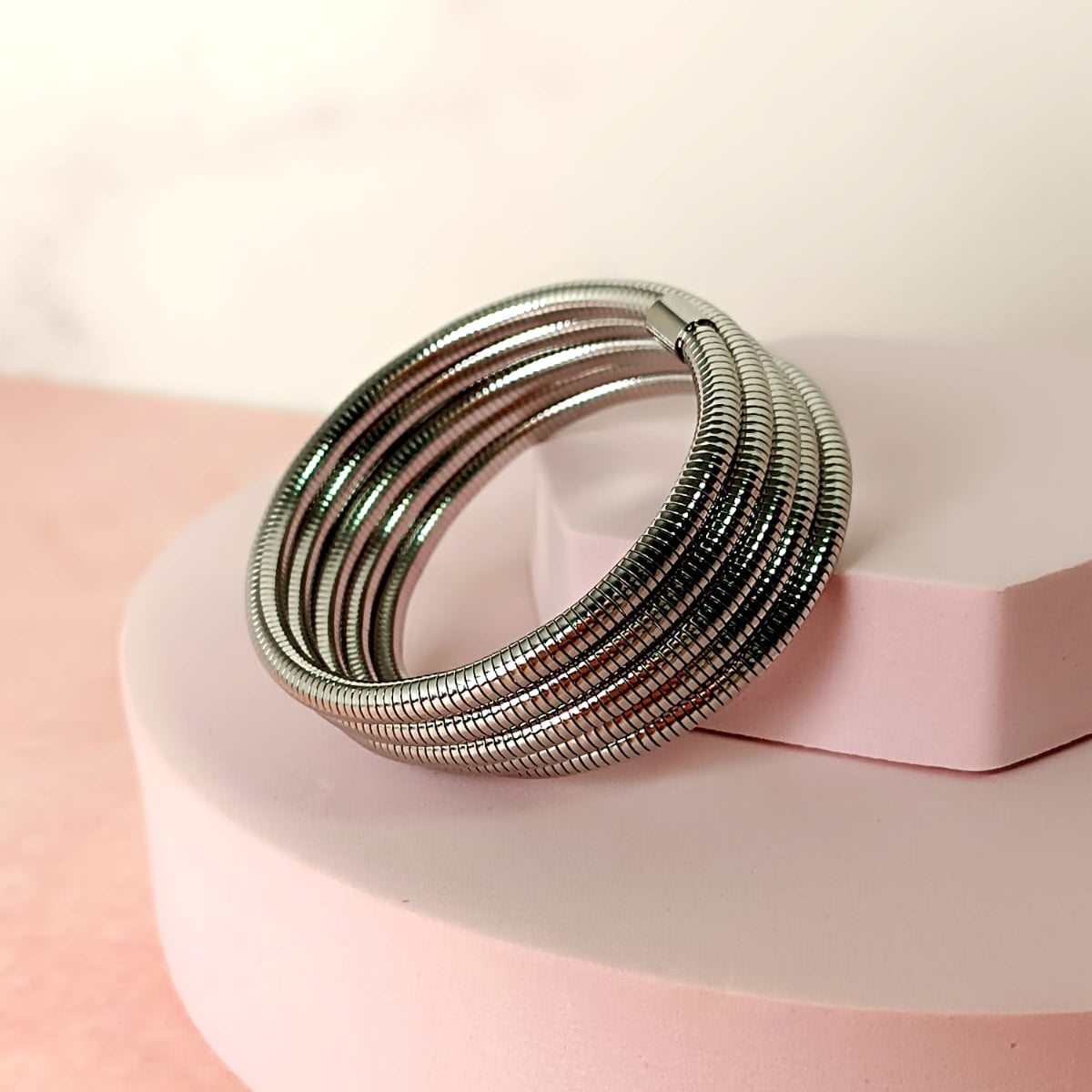PULSERA ESPIRAL PLATEADA