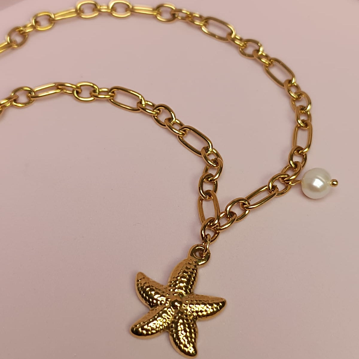 COLLAR ESTRELLA DE MAR Y PERLA