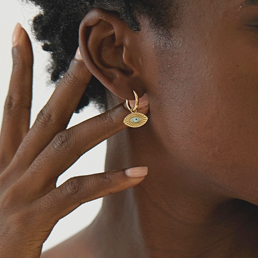 Arete hoop ojo turco