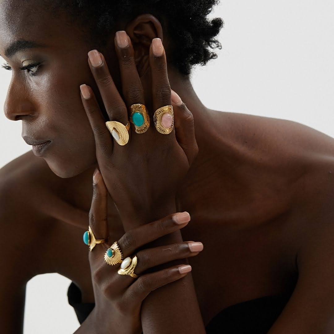 Anillo Amazonita Ovalo