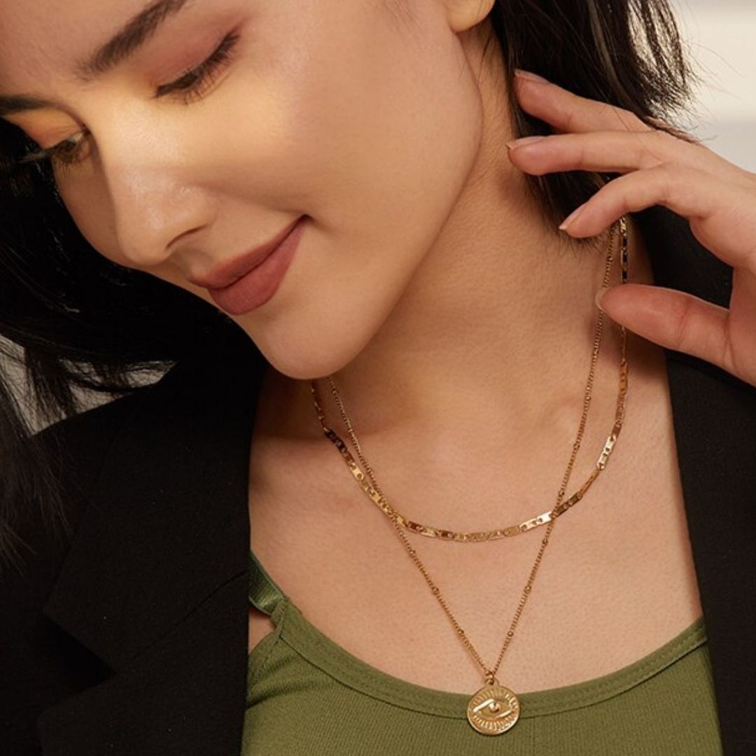 Collar doble ojo turco