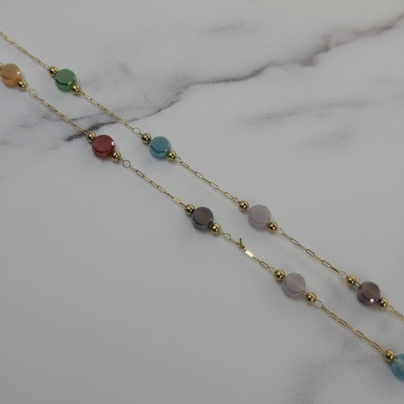 COLLAR MINI CRISTALES MULTICOLOR