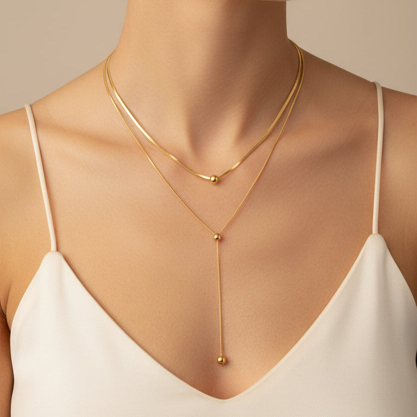 COLLAR DOBLE 3 DIJES ESFERA