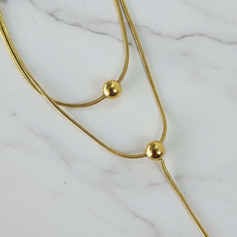 COLLAR DOBLE 3 DIJES ESFERA