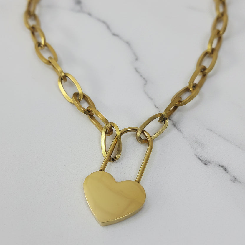 COLLAR CANDADO CORAZON