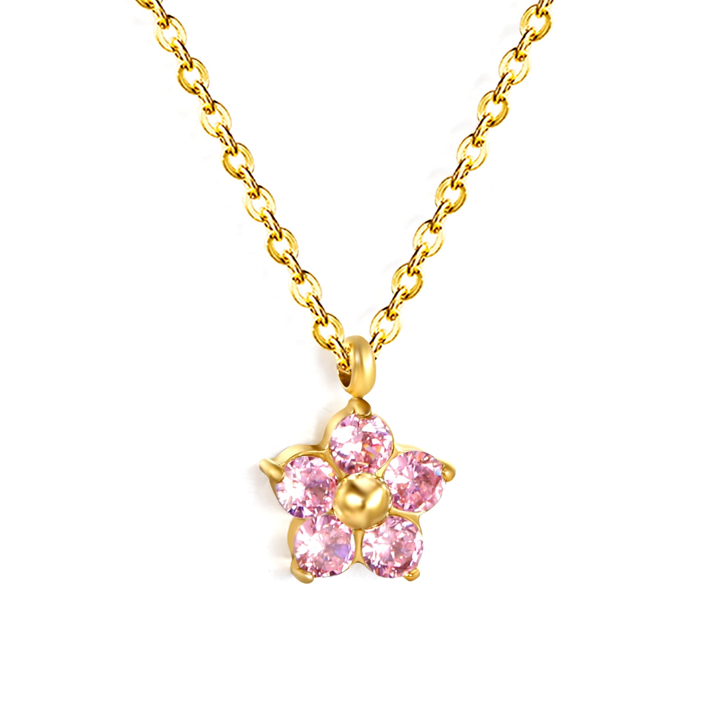 CLL FLOR ZIRCONIA ROSA