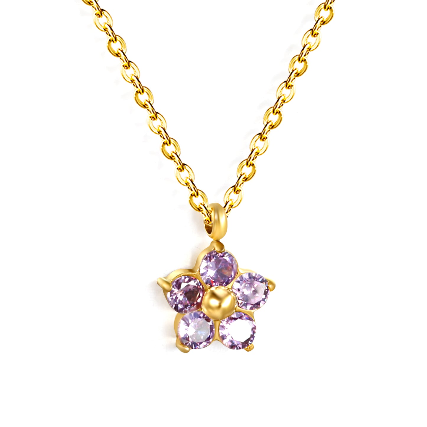 CLL FLOR ZIRCONIA MORADA