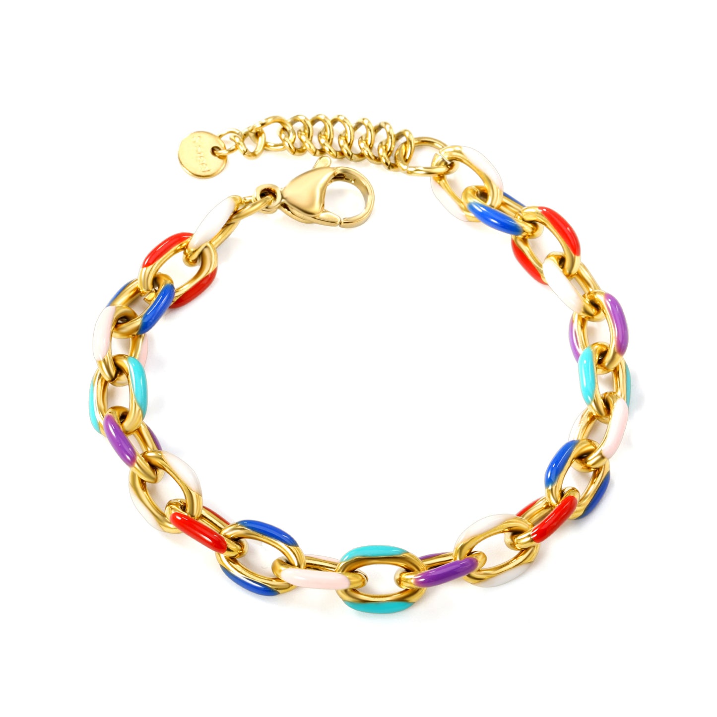 PULSERA ESLABON GRANDE MULTICOLORÂ