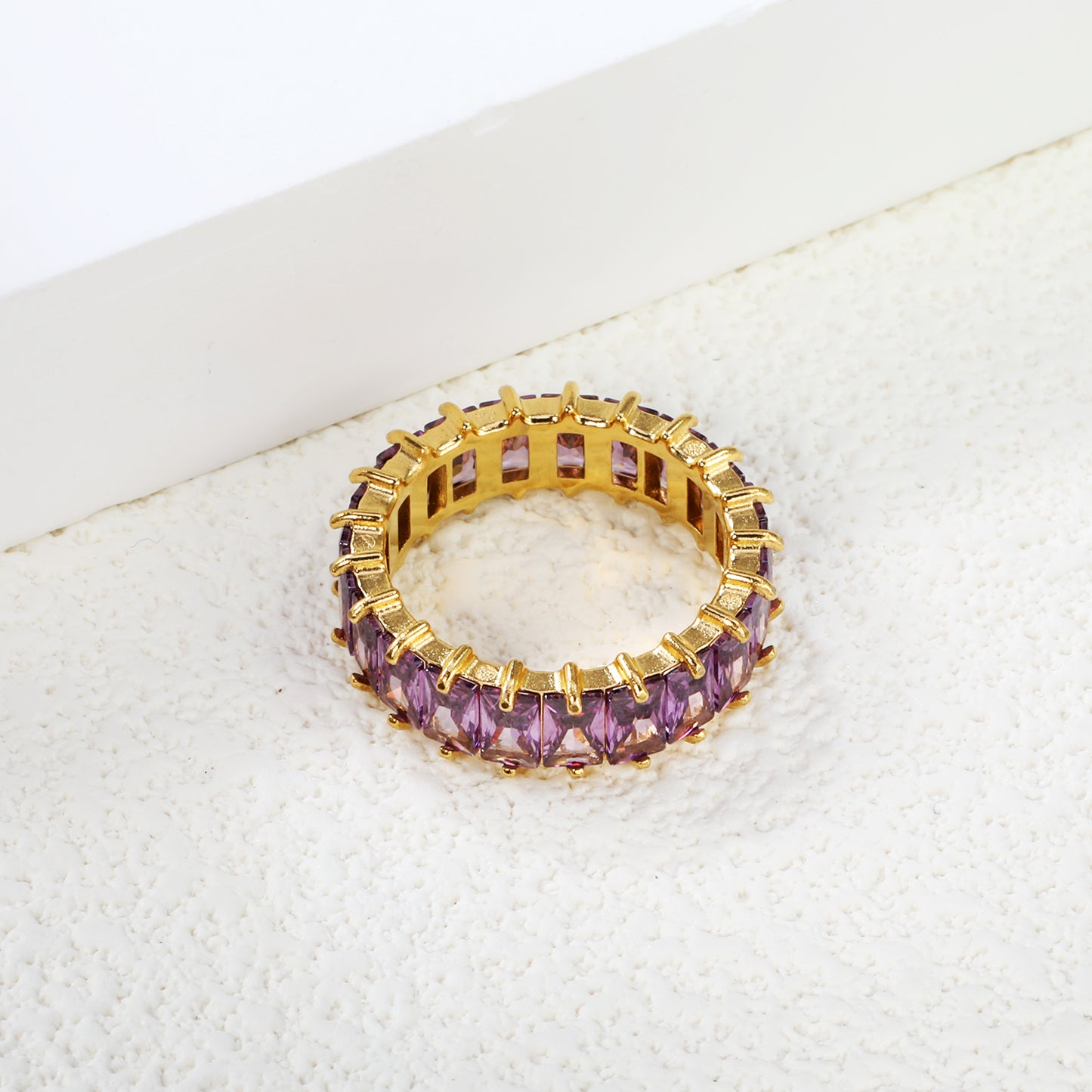 ANILLO CHURUMBELA ZIRCONIA LILA 8