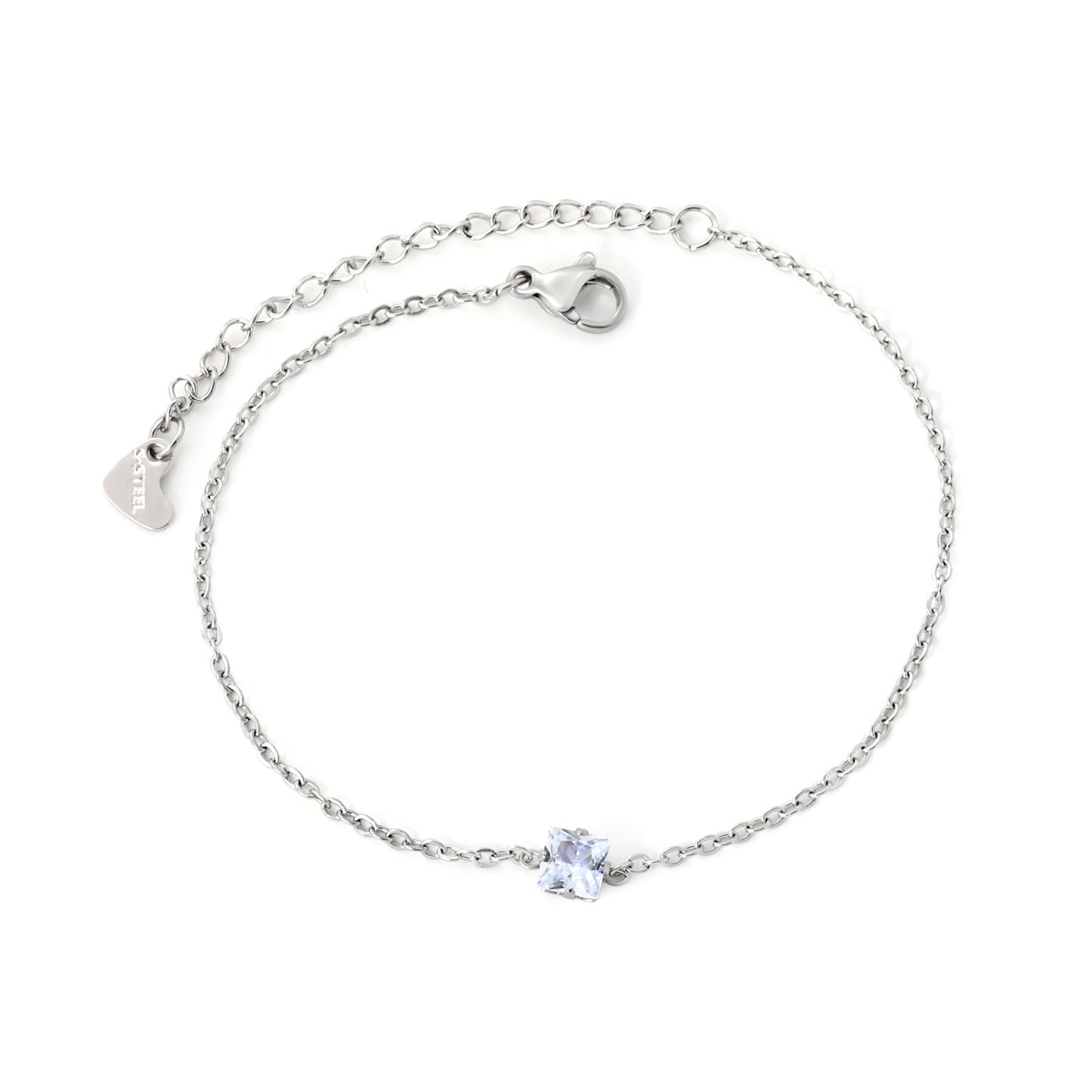 PULSERA BASICA ZIRCONIA CUADRADA