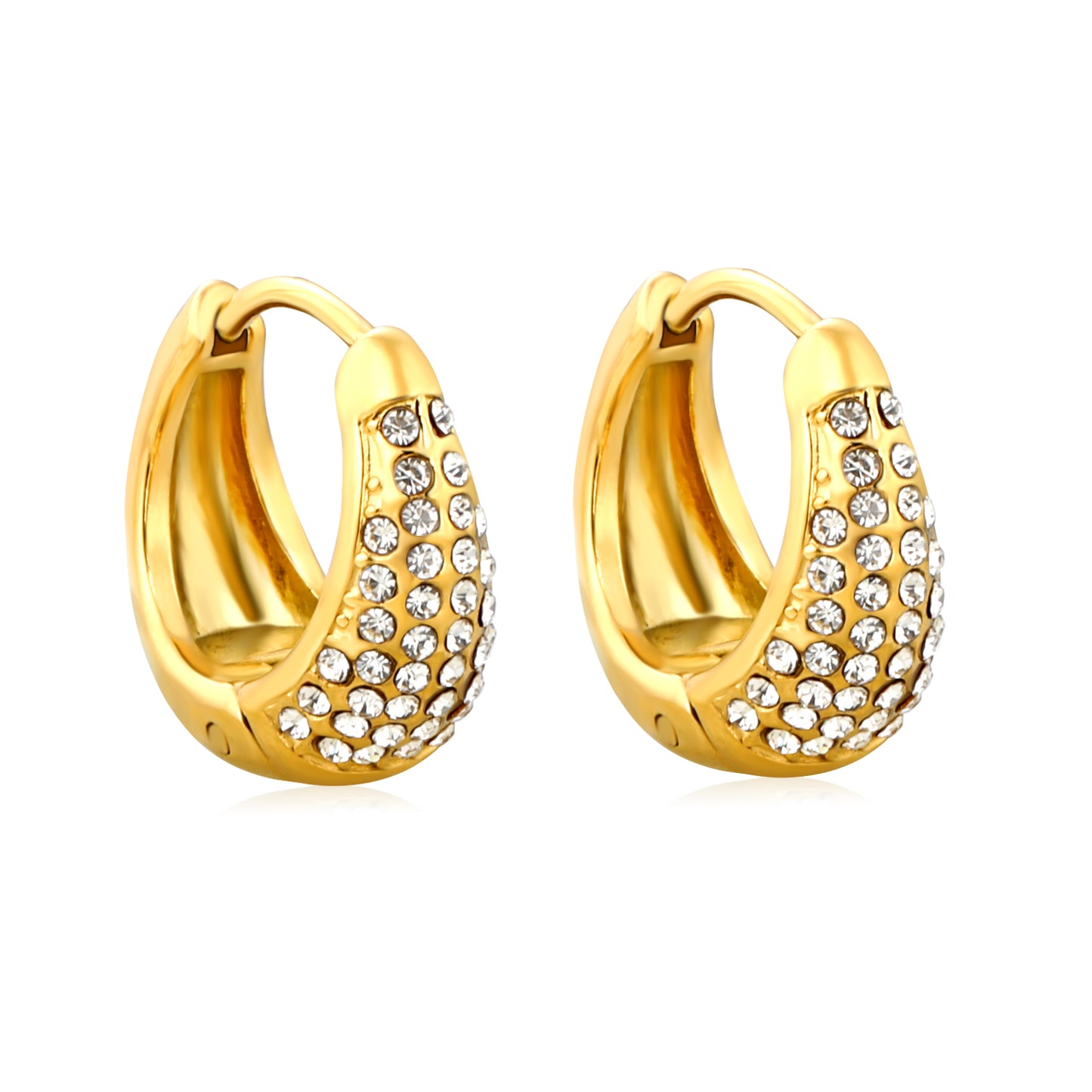 HOOP GOTA ZIRCONIA DORADA