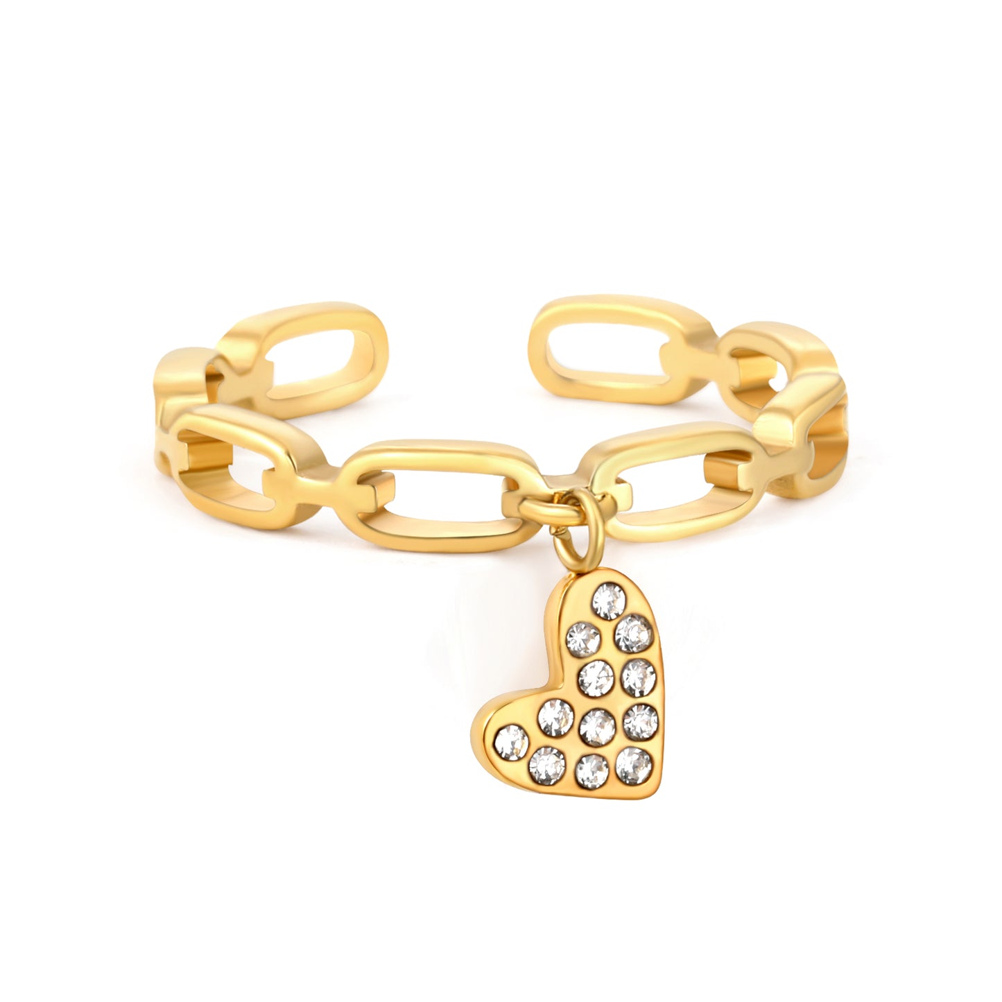 ANILLO ESLABON CLIP COLGANTE CORAZON