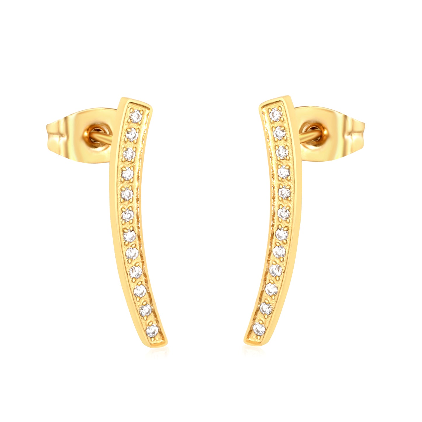 ARETES LINEA CURVEADA CON ZIRCONIA