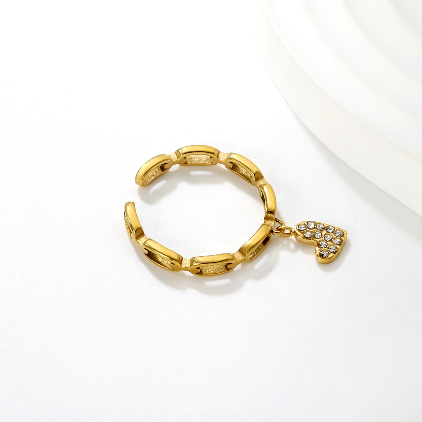 ANILLO ESLABON CLIP COLGANTE CORAZON