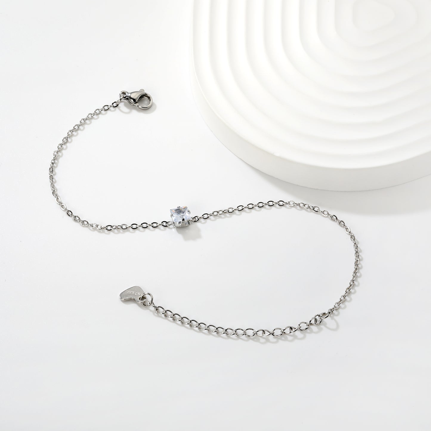 PULSERA BASICA ZIRCONIA CUADRADA