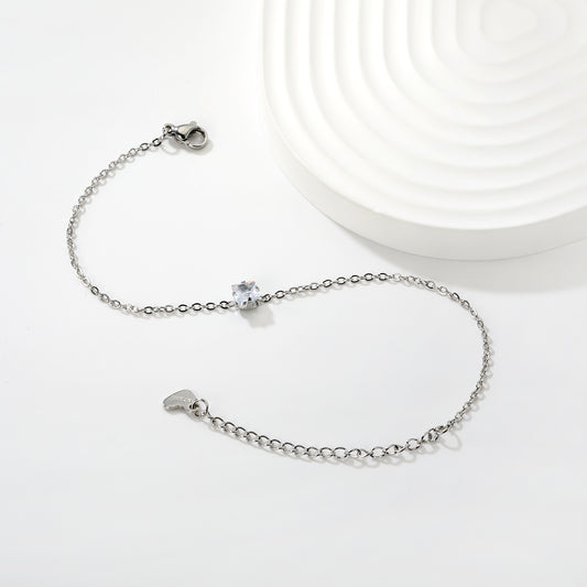 PULSERA BASICA ZIRCONIA CUADRADA