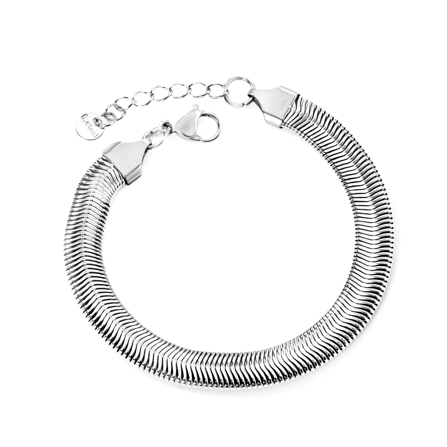 PULSERA PANZA DE VIBORA PLATEADA