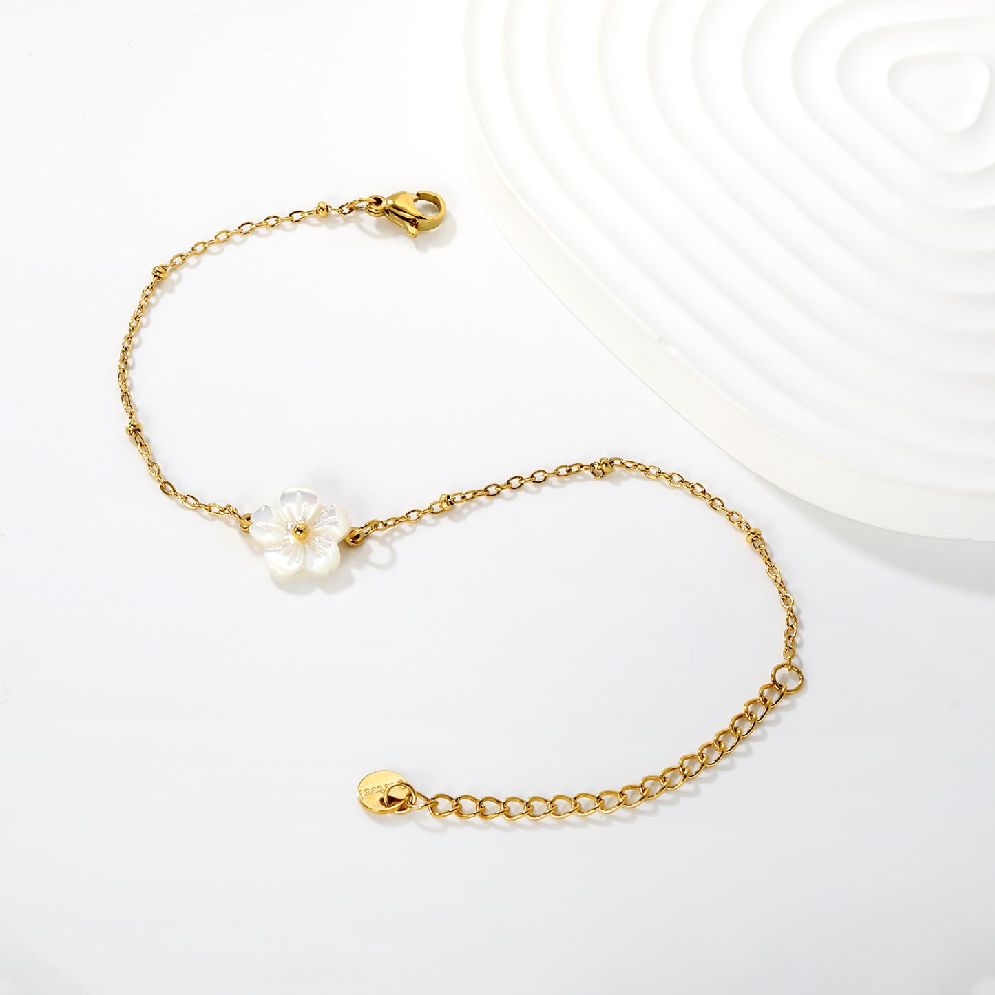 PULSERA FLOR MADRE PERLA