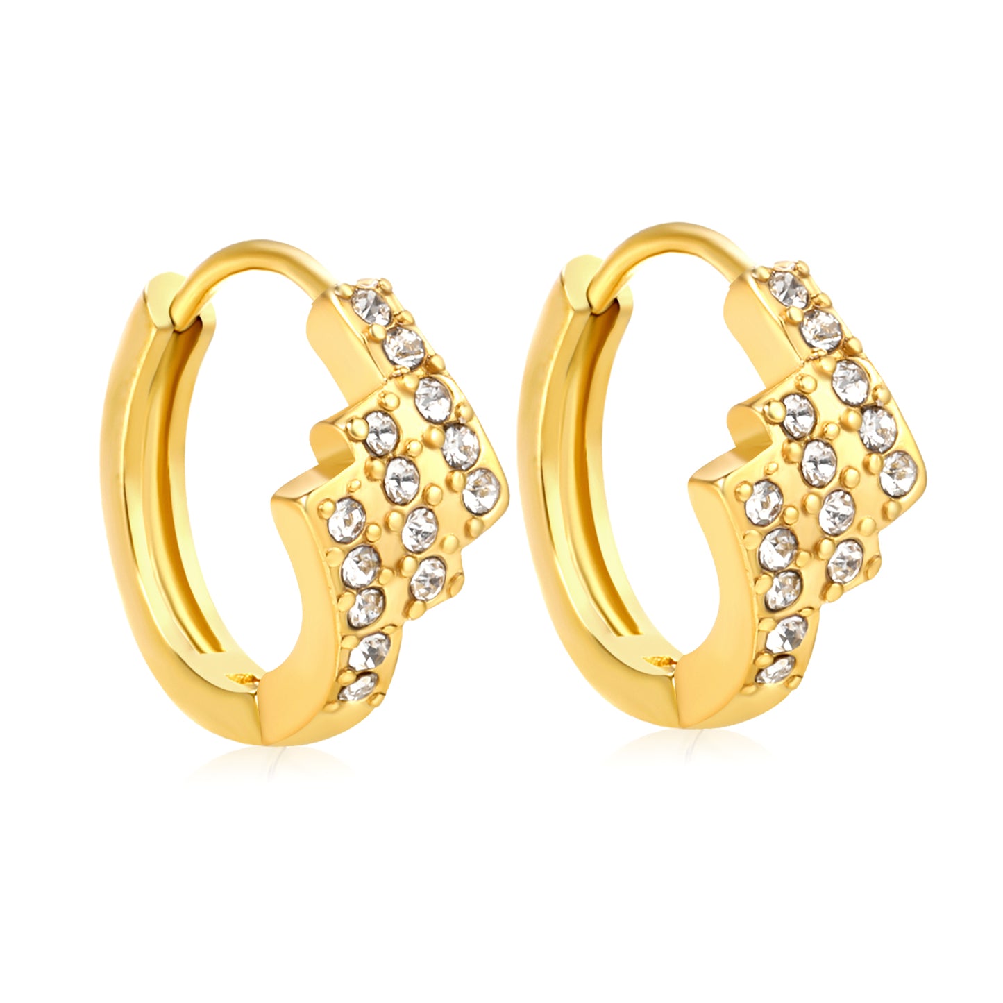 HOOP 3 LINEAS ZIRCONIA BLANCA