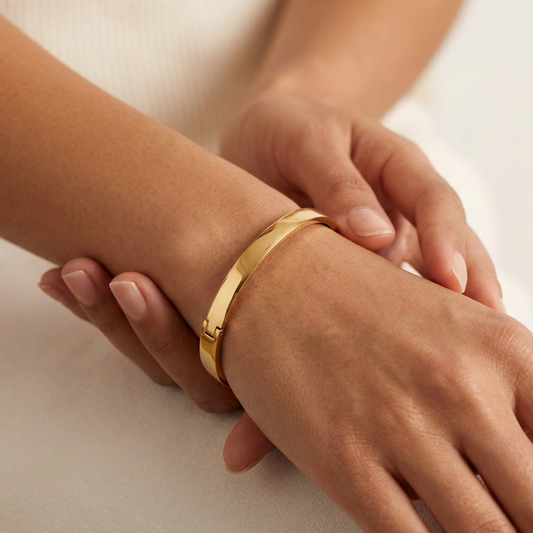 BRAZALETE DORADO LISO