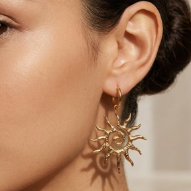 ARETES SOL SILUETA