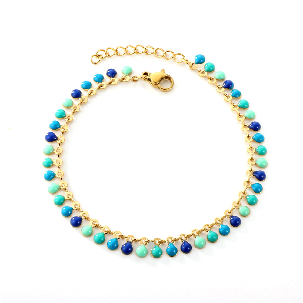PULSERA BOLITAS AZUL