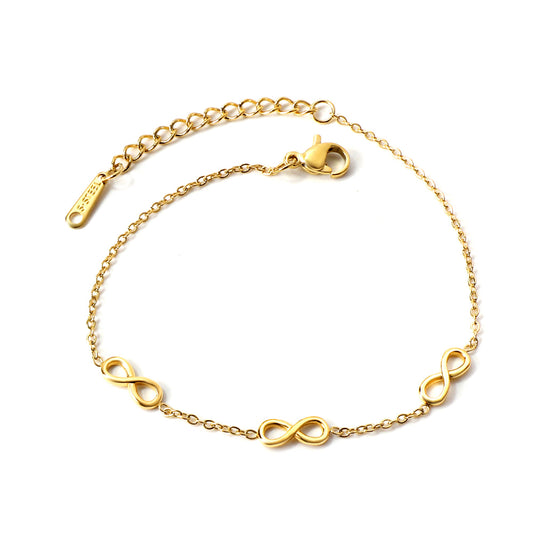 PULSERA 3 INFINITOS DORADA