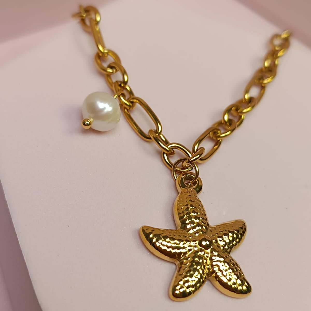 COLLAR ESTRELLA DE MAR Y PERLA
