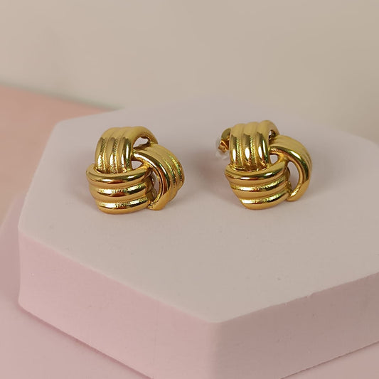 ARETE NUDO ENTRELAZADO DORADO