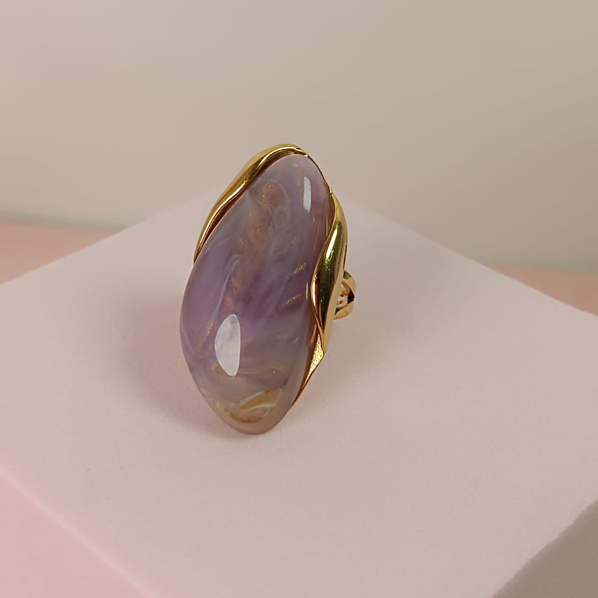 ANILLO RESINA MORADA