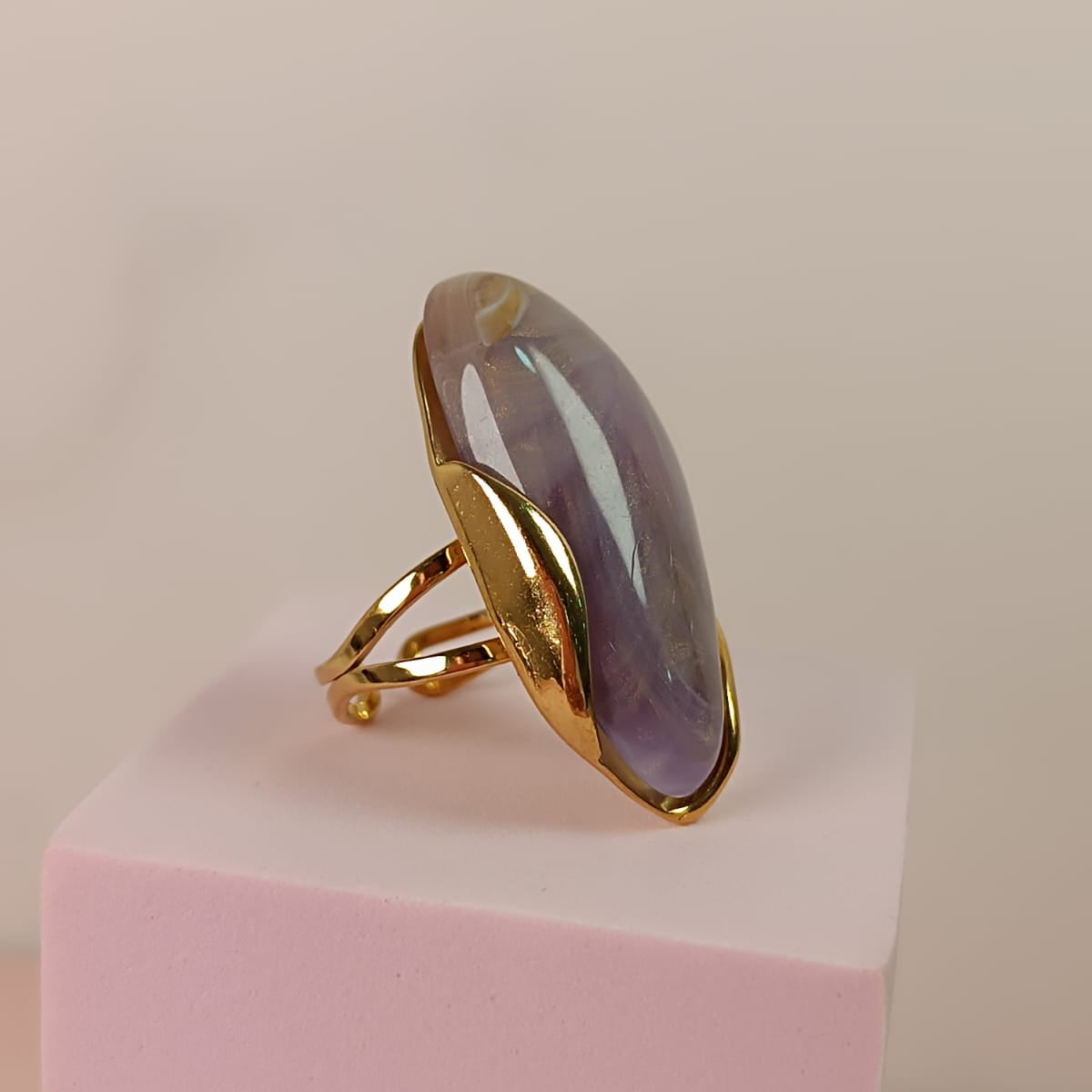 ANILLO RESINA MORADA