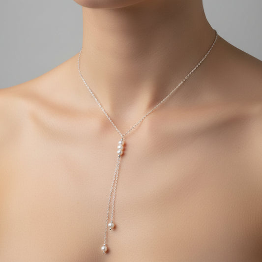 CORBATERO PERLAS 3X2 PLATEADO