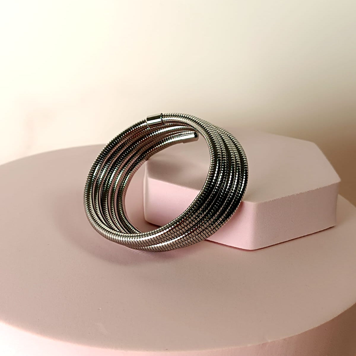 PULSERA ESPIRAL PLATEADA