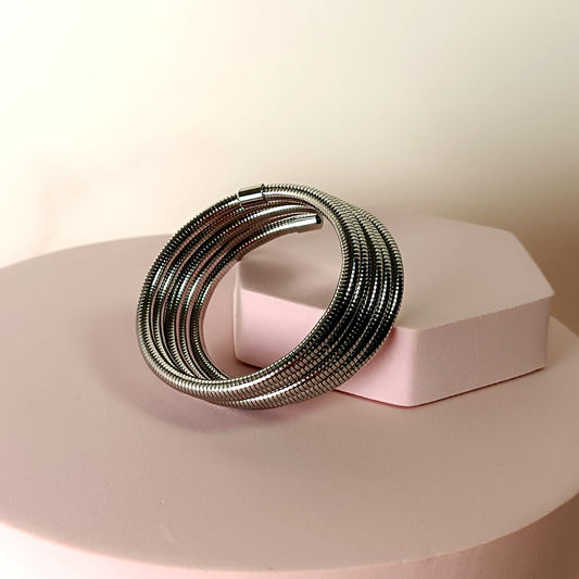PULSERA ESPIRAL PLATEADA