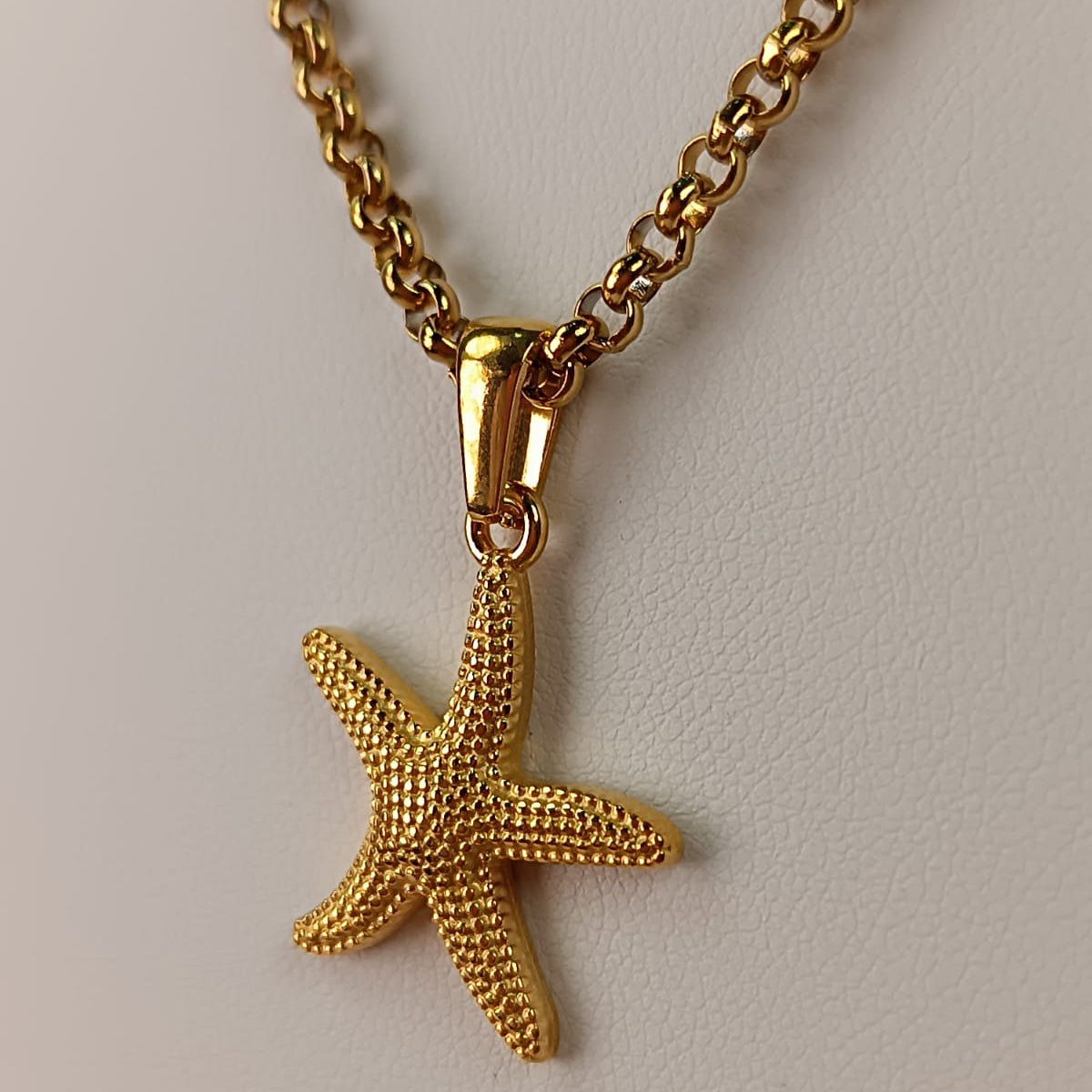 COLLAR ESTRELLA DE MAR CADENA ANILLADA