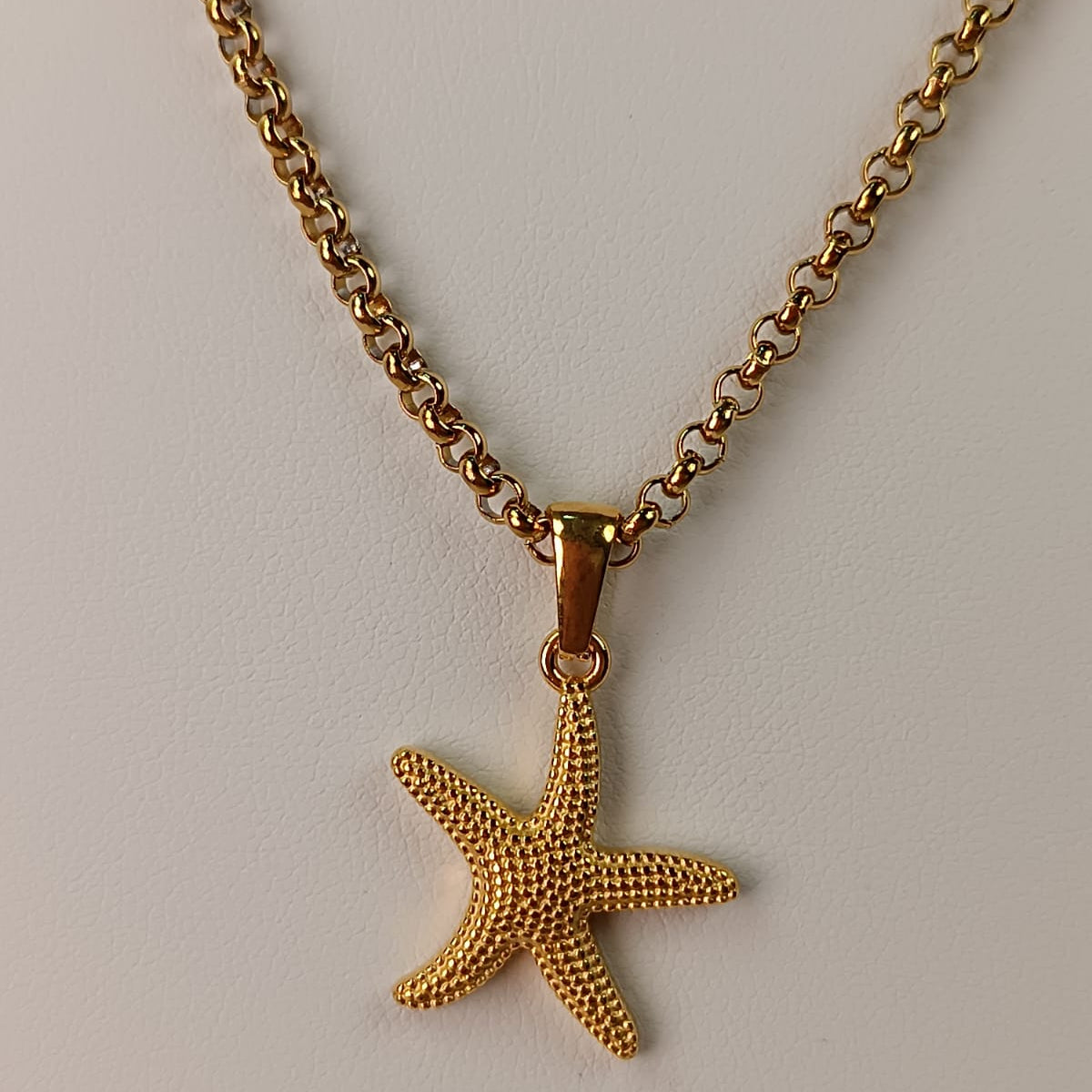 COLLAR ESTRELLA DE MAR CADENA ANILLADA