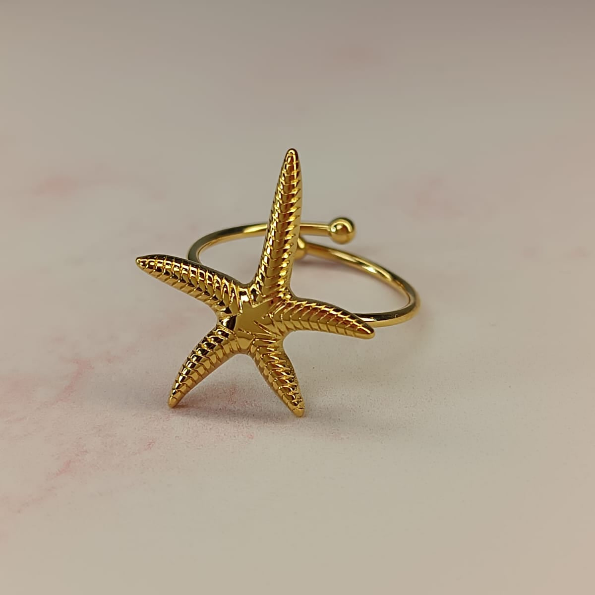 ANILLO ESTRELLA VEGANA TEXTURA